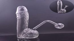 Unique Big Size Glass Oil Burner Bong Male Penis Shape Smoking Water Pipe Multifunction Female Sex Toys Recycler Dab Rig Hookah w5167698