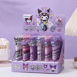 48pcs/lot Cartoon Gel Pen Kawaii Kuromi Press Pens Stationery 0.5mm Black Quick-drying Good Looking School Office Pen Supplie Write Cute Pens 3044