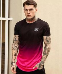 Summer Style Mens T Shirts new Sik Silk West Extended TShirt Men Summer Curved Hem Longline Extended Length Tshirts5012209