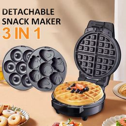 Baking Moulds 600W Electric Sandwich Waffle Panini Machine Multifunction Eggs Maker Mini Bread Grill Steak Frying Oven Iron