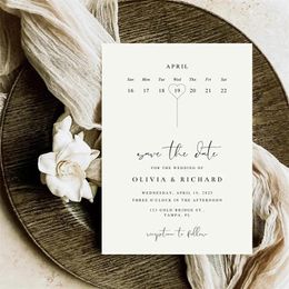 Party Supplies 5 Pcs Invitation Cards Custom Wedding For Guest Birdal Shower Bridesmaid Gifts Save The Date