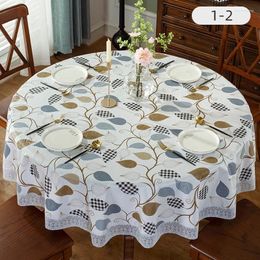 Table Cloth B145oil-proof And Stain-proof PVC Environmentally Friendly Household Round Tablecloth No-wash Restaurant Large Tab