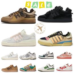 2024 Neue schlechte Hasen -Laufschuhe Letzte Forum Foren Schnallen Tiefs Schuh 84 Frauen Frauen Blau Tönung Low Creme Osterei Back School Benito Mens Womens Tainers Sneakers Läufer