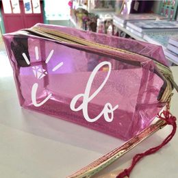 Storage Bags Personalized Travel Cosmetic Bag Wedding Party Bridesmaid Gifts Makeup Waterproof Creative