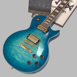 High quality Blue Electric Guitars Free Ship guitars in stock instantly Gold Guitar hardware guitars