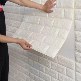 35mX35cm Bedroom Waterproof Self-adhesive 3d Panels Foam Brick Pattern Wall Decoration for Home DIY PVC Stickers