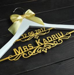 Personalised Wedding Hanger with Date Bridal Bride Hanger Custom dress206x5017703