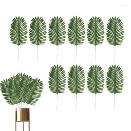 Decorative Flowers Palm Artificial Plants Leaves Imitation Faux Fake Tree Leaf Jungle For Sunda