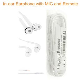 Headphones 35mm J5 InEar Earphone with Mic Remote Control Stereo Headset with Logo for Samsung Galaxy S7 S6 S5 S4 Sports Music 12504952