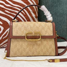 Handbag 24 New Product Limited Edition Walking Show Grass Weaving Lafite Grass Weaving Handheld Water Bucket Bag Shoulder Crossbody Bags Fashion Bags