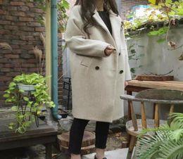 Cape woolen cloth coat female students long version of the Korean version of the large size heavy woollen coat winter1297558