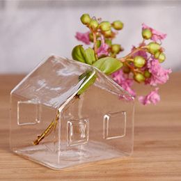 Vases 1pc Creative Minimalist Nordic Style Vase For Home Decoration Small Transparent Glass Hydroponic House Design