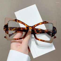 Sunglasses Frames KAMMPT Retro Cat Eye Glasses Fashion Luxury Trendy Oversized Multicolor For Women Stylish Brand Designer High Quality
