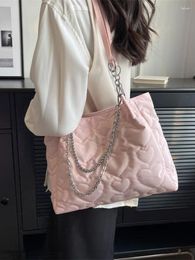 Evening Bags Xiuya Heart Embroidery Tote Bag Spring Trendyol Handbags For Women Daily Commute Large Capacity Underarm Shopping Shoulder