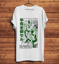 funny dbz cell perfect form anime t shirt men manga dragon streetwear tshirt unisex white casual Tee homme2206228932855