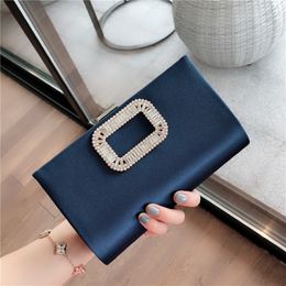 Be005High-end new evening bag with pearl button soft evening bags handmade patchwork Colour fashion boutique lady evening clutch 297I