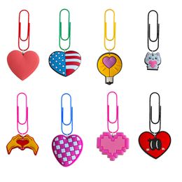 Other Office School Supplies Love Cartoon Paper Clips Sile Bookmarks Dispenser Bookmark Memo Clip Cute For File Note Funny Book Marker Otdds