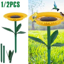 Other Bird Supplies 1/2 Pcs Feeder Floral Shape Bath Feeders Bowl Outdoor Decorative Feed Tool Easy To Install For Garden Yard Park