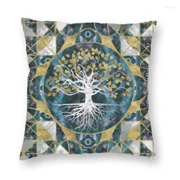 Pillow Personalized Tree Of Life Marble And Gold Cover Home Decor 3D Double Side Print Vikings Yggdrasil For Sofa