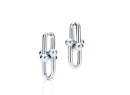 Silver Gold Earrings Dangle Chandelier 18k Chain Diamond luxury Designer real Jewellery womens Mens couple fashion Wedding Party gir3575481