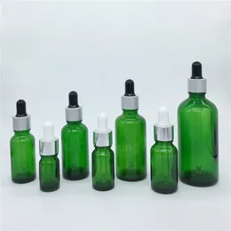 Storage Bottles 5ml/10ml/15ml/20ml/30ML/50ml/100ml Reagent Eye Dropper Drop Green Glass Liquid Pipette Bottle Refillable