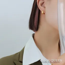 Stud Earrings 18K Gold Plated Circle Earring Multi-layer Geometric C-shape Hoop For Women Vintage Classic Jewelry