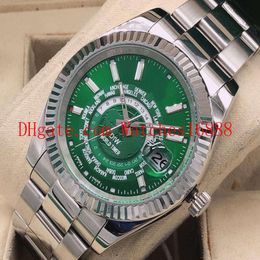 Free Shipping 42mm Sky Dweller 326934 326938 Asia 2813 Movement Automatic Mechanical green Mens Watch Stainless Steel Band Men's W 275W