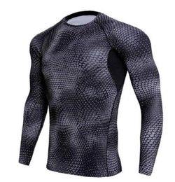 3D Compression Shirt Men Fashion Print Breathable Quick Dry T Shirt Fitness Skin Tights Gyms Bodybuilding T Shirt MMA Sportswear3166789