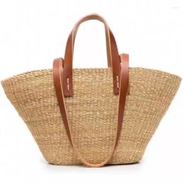 Evening Bags Large Straw Woven Shoulder For Women 2024 Summer Trend Tassel Resort Tote Female Vintage Beach Handbag Brand Top-handle Bag