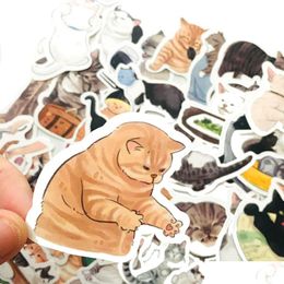 Car Stickers Pack Of 54Pcs Wholesale Cute Cates Waterproof Sticker For Lage Laptop Skateboard Notebook Water Bottle Decals Kids Gift Dh3Mb