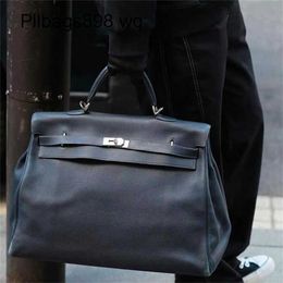 Top 50cm Handbag Totes Handmade 10a Cowhide Togo Limited Edition Customization Large 50cm Travel with of Business Travel Luggage for Men and Women Unisex ShoMU63