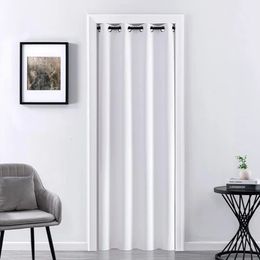 Modern Fashion White Doorway Curtain for Bedroom Privacy Dustproof Closet Divider French Window Lightproof 240516