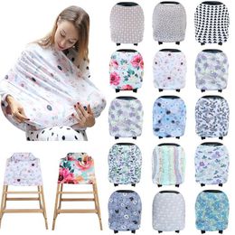 Nursing Cover Multi functional 5-in-1 baby feeding cover car seat cover rain canopy shopping cart cover fashionable scarf breathable care cover d240517