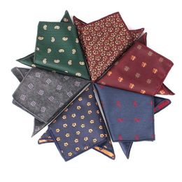 Bandanas Durag Mens Pocket Square Set Womens Paisley Chest Towel Wedding Kerchief Gentleman Hanky Mens Bandanna Handheld Pocket Towel J240516