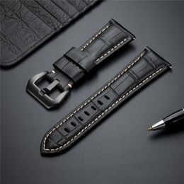 Watch Bands Bamboo Pattern Genuine Leather Watchbands Accessories Stainless Steel Buckle High Quality Replacement Watches Straps 313x