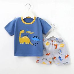 Clothing Sets 6m-4t Toddler Costume Cartoon Cute Baby T-shirts Suit Summer Boys And Girls Short Sleeve Shorts Two Piece Set Outfits