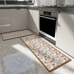 Carpets Non-slip Nordic Floral Kitchen Rug Waterproof Mat For Floor Absorbent Drying Hallway Balcony Long Area Doormat