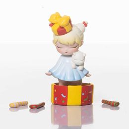 Blind box Blind Box Toys White Night Fairy Kemelife Christmas Snow Songs Series Kawaii Tide Play Surprise Bag Cute Model Christmas Gift Y240517