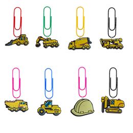 Other Excavator 12 Cartoon Paper Clips Bookmark Clamp Desk Accessories Stationery For School Bookmarks Gifts Girls Home Nurse Day Offi Otizs
