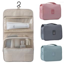 Cosmetic Bags ISKYBOB Toiletry Bag With Hanging Hook Travel Women Makeup Organiser Waterproof Essentials Bathroom Wash