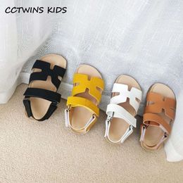 Kids New Summer Boys Girls Fashion Beach Sandals Children Retro Flats Soft Sole Solid Brand Hoop Loop Toddlers Baby Shoes L2405