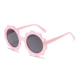 Flower Sunglasses For Kids Round Cute Cartoon Ears Children Sun Glasses Flowers Boy Girls Uv400 Oculos De Sol