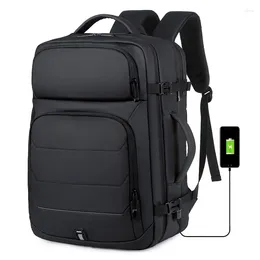 Backpack Large Capacity 40L Expandable Usb Charging Port 17 Inch Laptop Bag Waterproof Business Travel