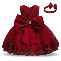 Girl's Dresses 2023 New Fashion Wedding Birthday Party Dress Christams Girls Dress 1-5 Years Old Elegant Tutu Vesidos Childrens Clothing WX