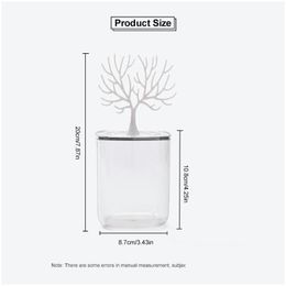 Storage Boxes Bins Desktop Cotton B Box With Small Tree Rack Transparent Organiser Jar Canister Home Drop Delivery Garden Housekeeping Dhazh