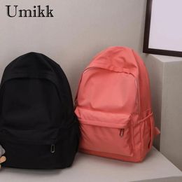 Daily Large Capacity Travel School Backpacks Ladies Pure Color Shoulder Knapsacks Nylon Zipper Shopping Rucksacks 240515