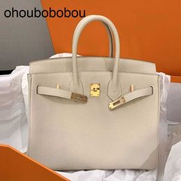 Handmade Handbag Order Luxurys High Handbag Leather Bag Top Layer Togo Calf 2530cm Lychee Grain Genuine Carrying Bag for Women Cy