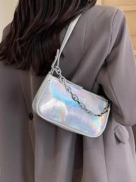 Shoulder Bags Small Retro PU Leather Side Bag For Women 2024 Y2K Korean Fashion Handbags And Purses Female Chain Crossbody