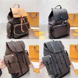High Quality Designer Bag Women Classic Designer Backpack Men Travel Backpack Classic Printed Coated Canvas Parquet Leather Satchel Luxury Travel Book Bags 647