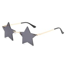 Sunglasses MDOD Vintage Rimless Female Men039s Prom Party Unique Personality Heartshaped Fivepointed Star8092413